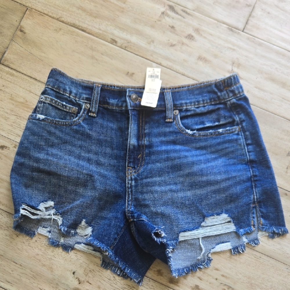 Aerie Daydream Distressed Denim Shorts Sz S. NWT